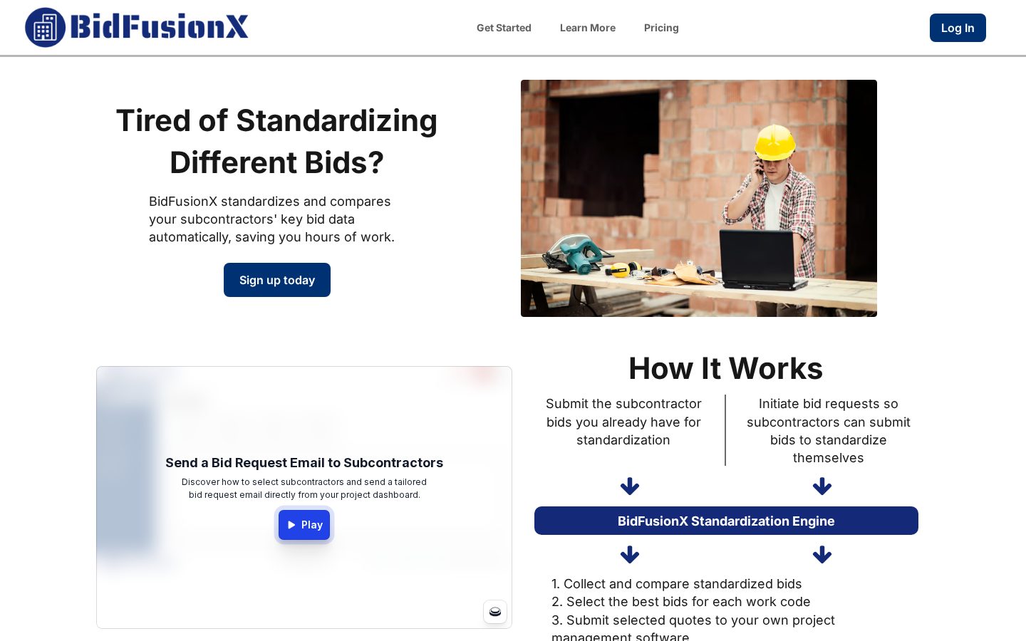 BidFusionX Homepage