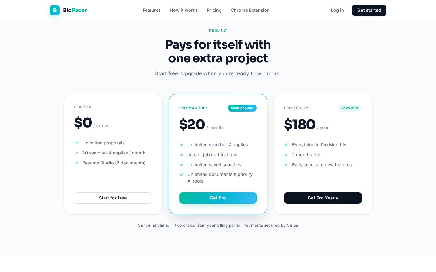 BidPacer Pricing