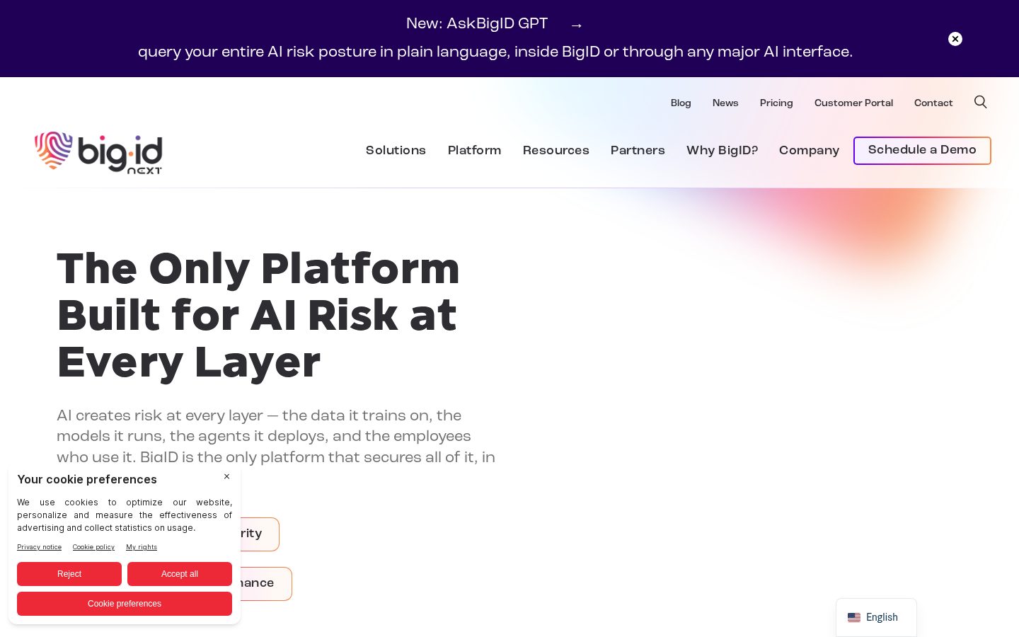 BigID Homepage