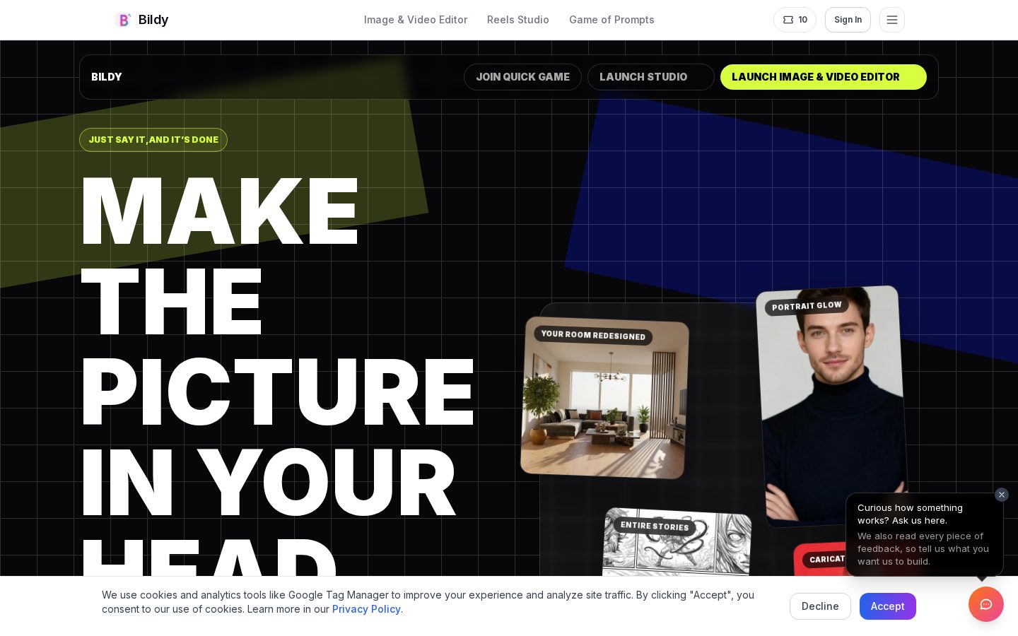 Bildy Homepage