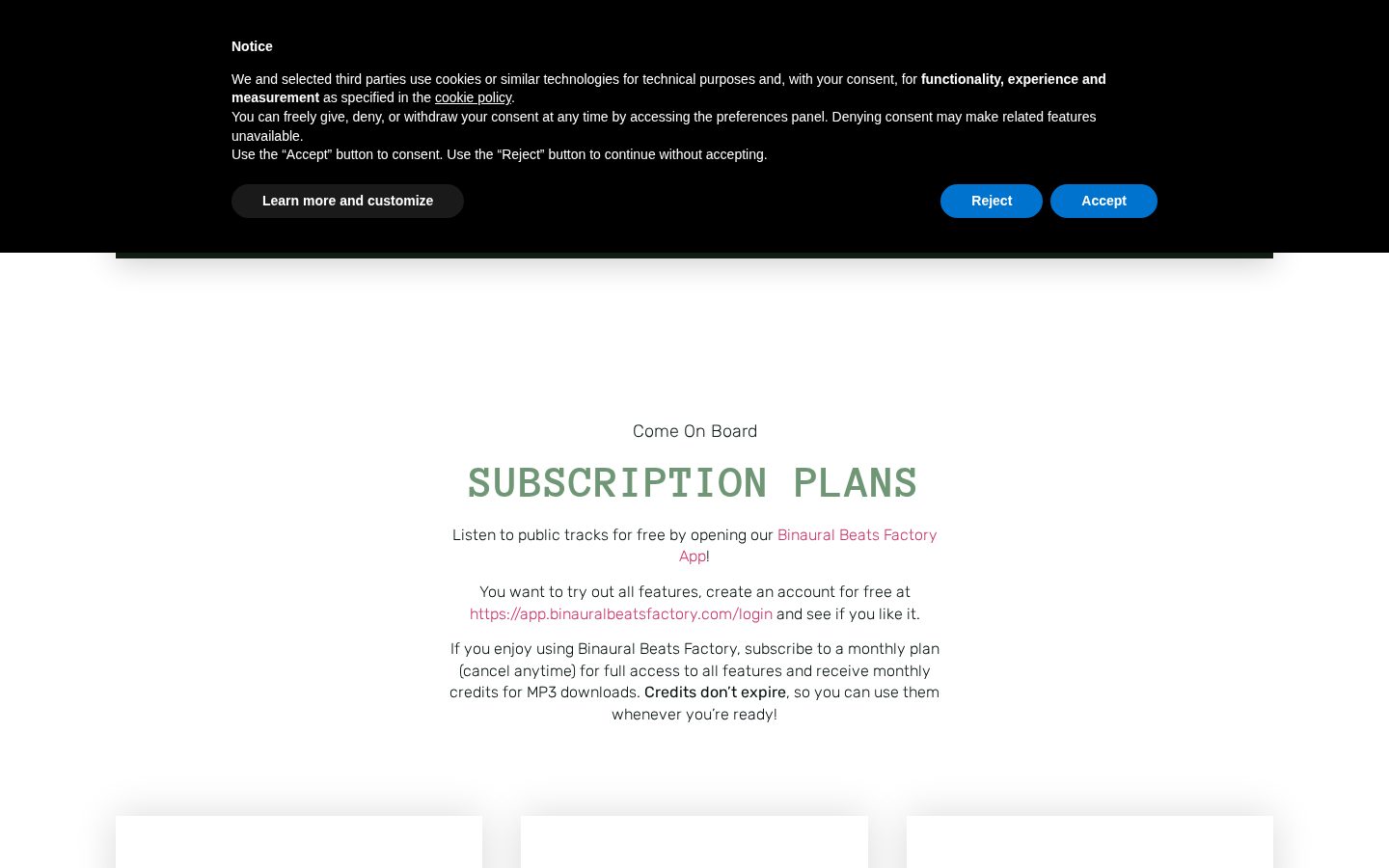 Binaural Beats Factory Pricing