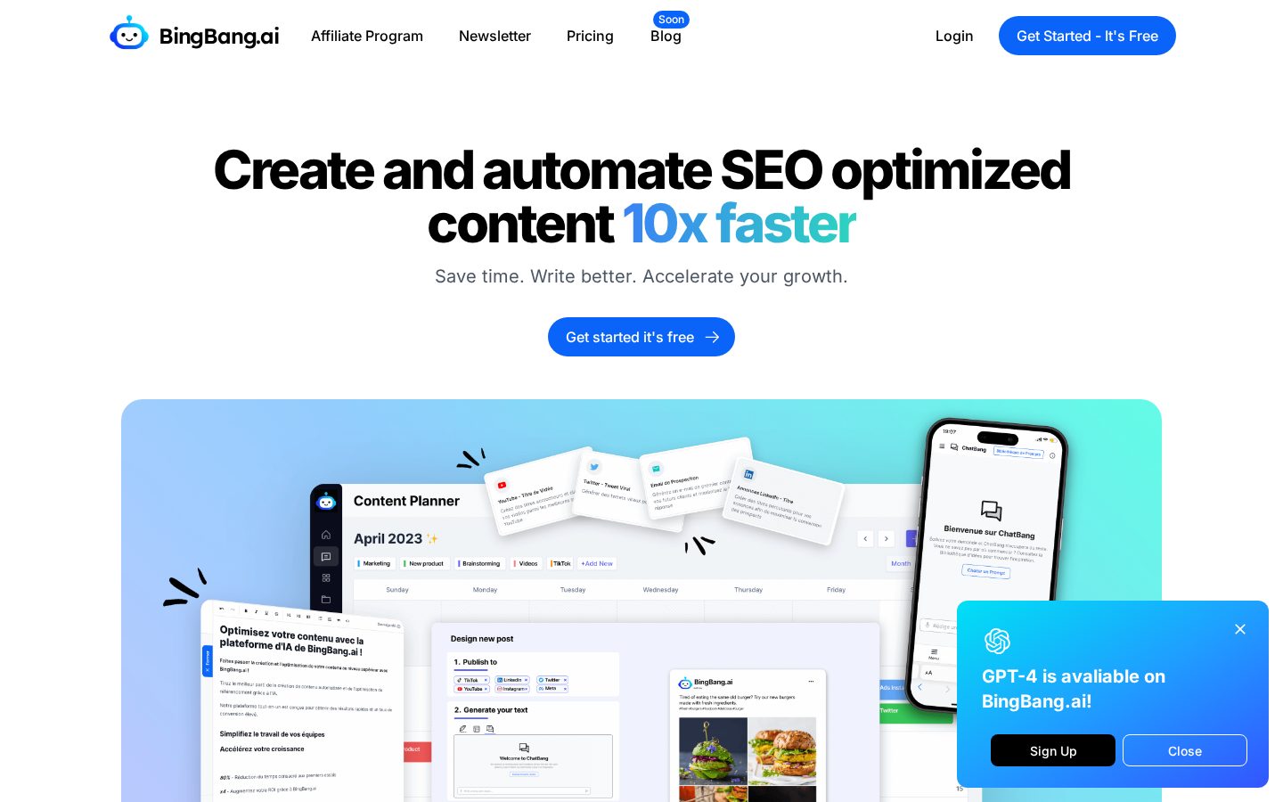 BingBang.ai Homepage