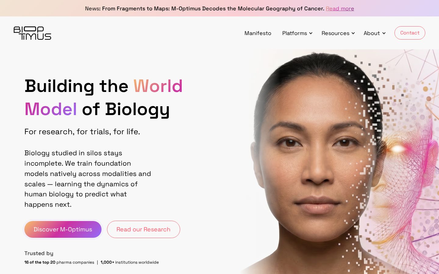 Bioptimus Homepage