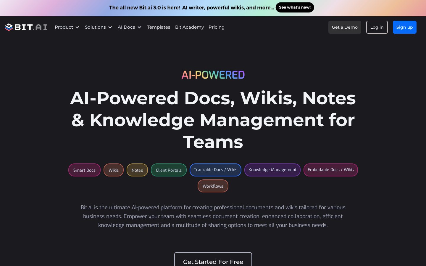 Bit.ai Homepage