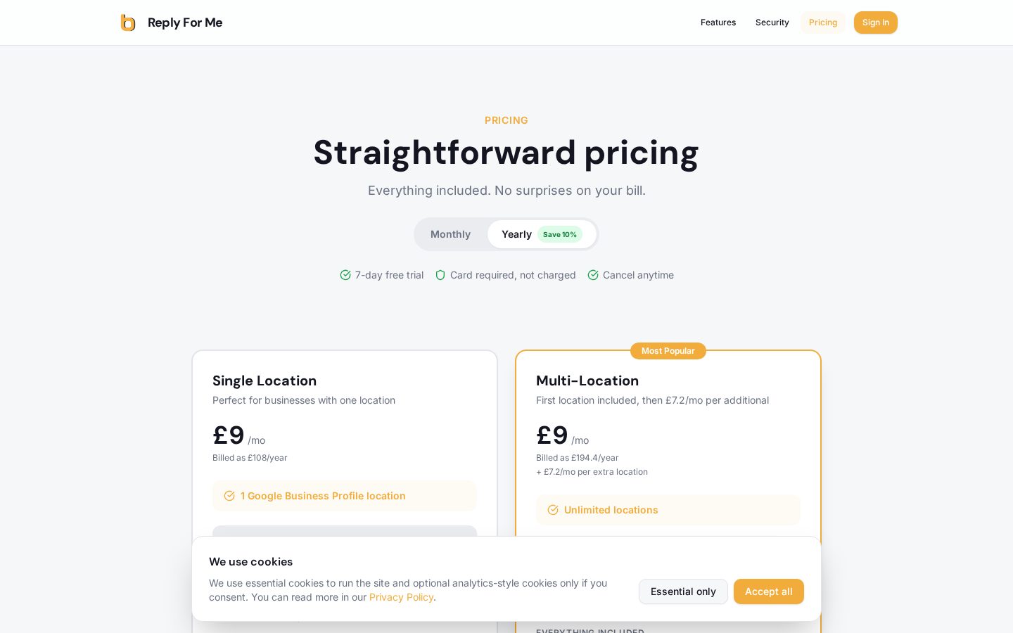 bizafy Pricing