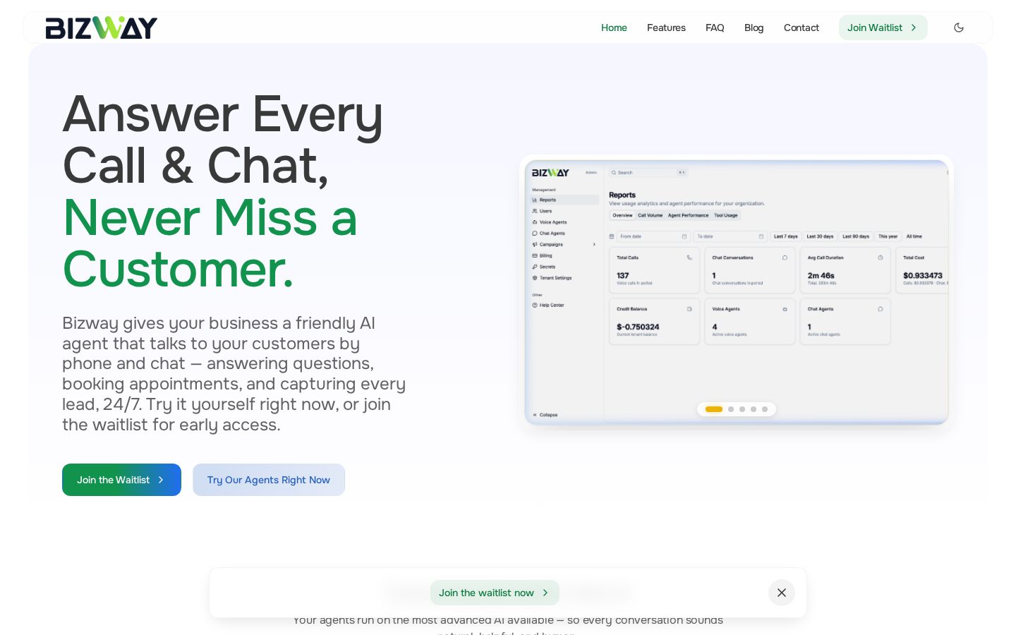 Bizway Homepage