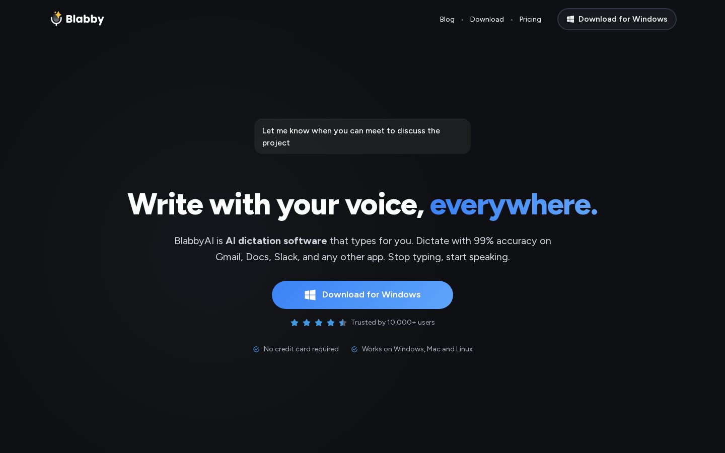 BlabbyAI Homepage