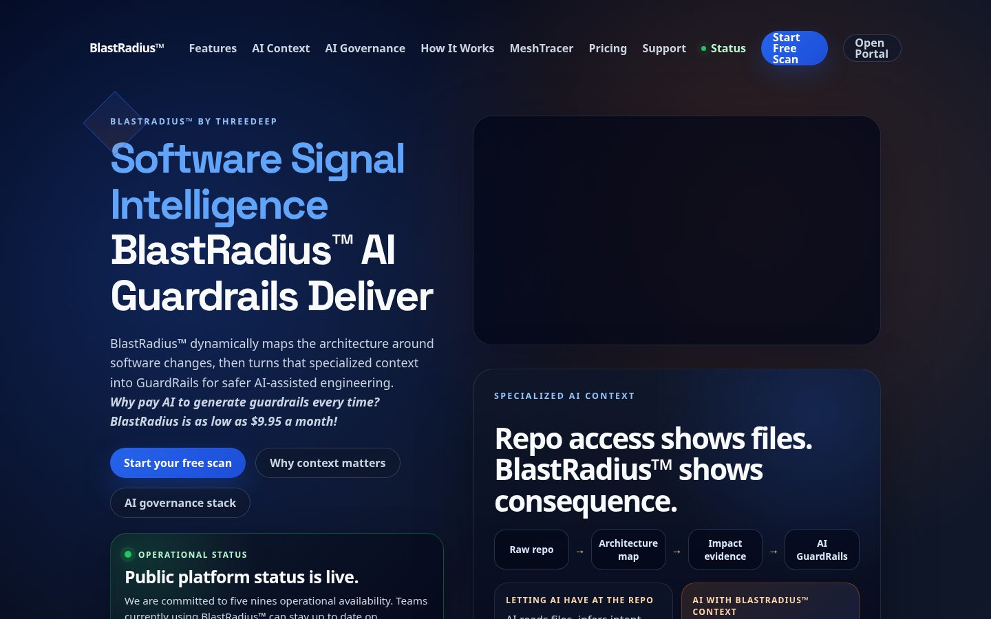 BlastRadius Homepage