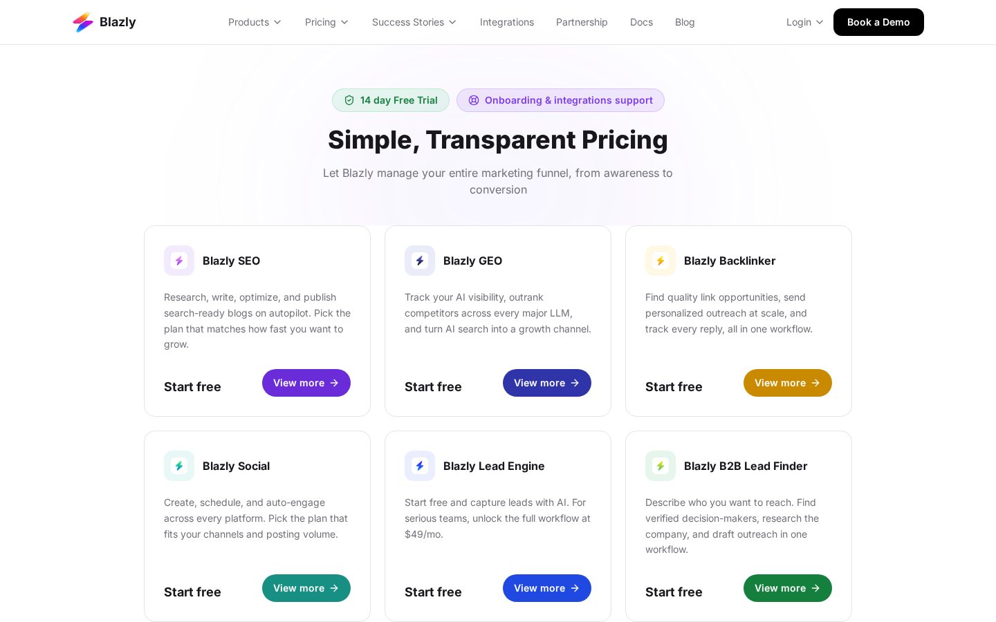 Blazly AI Pricing