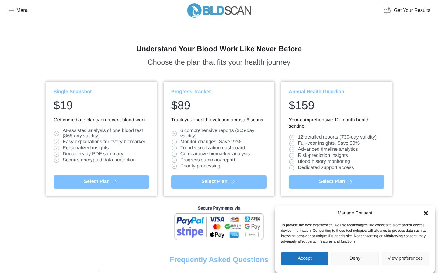 BLDscan Pricing