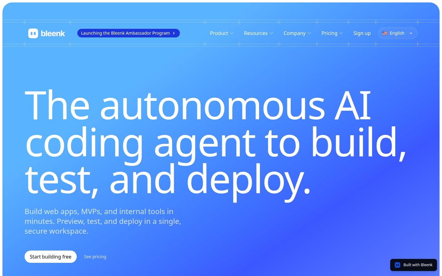 Bleenk Homepage