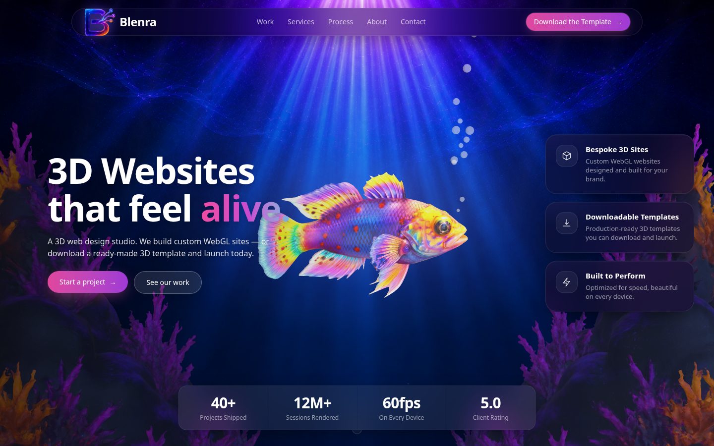 Blenra Homepage