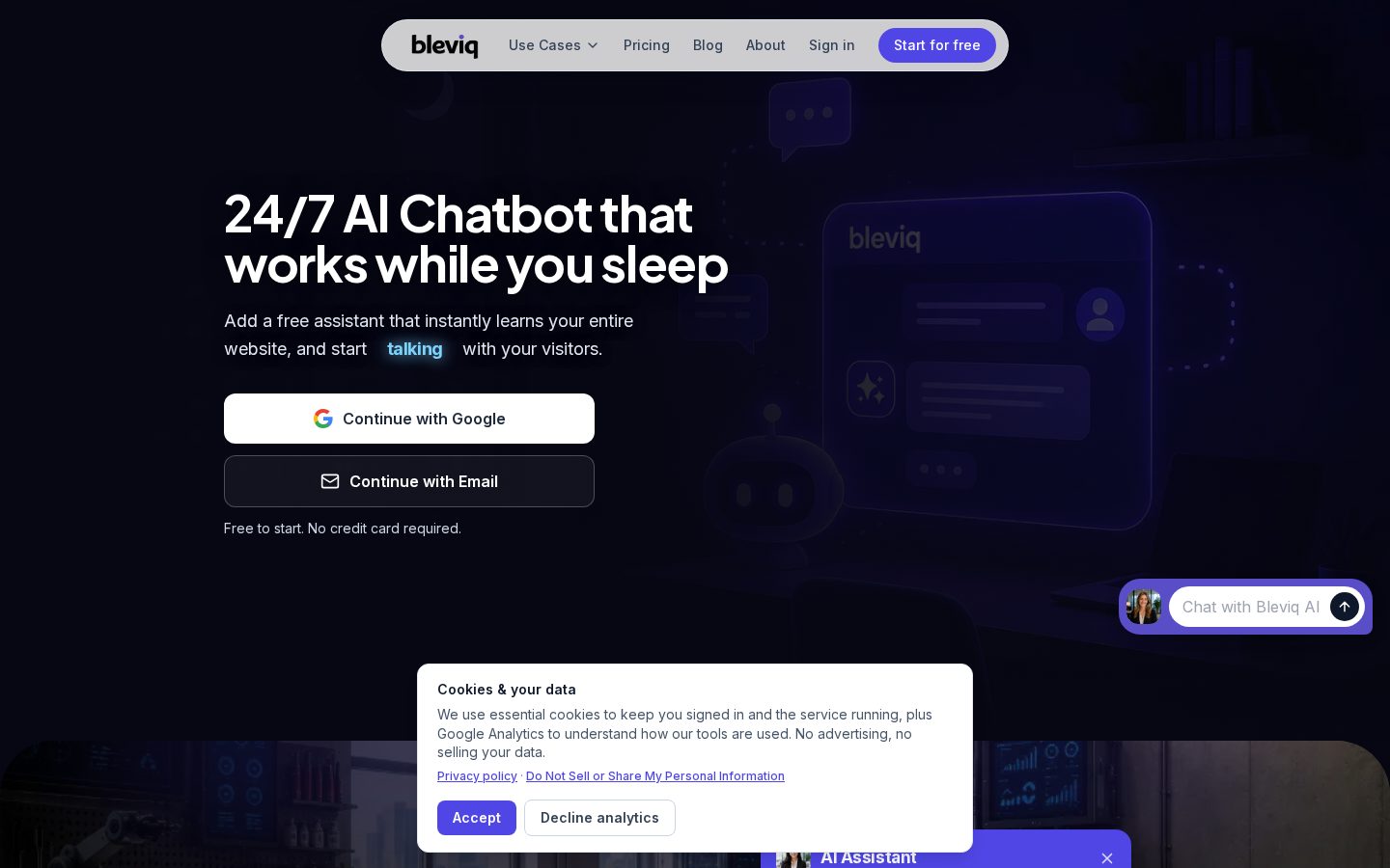 Bleviq Homepage