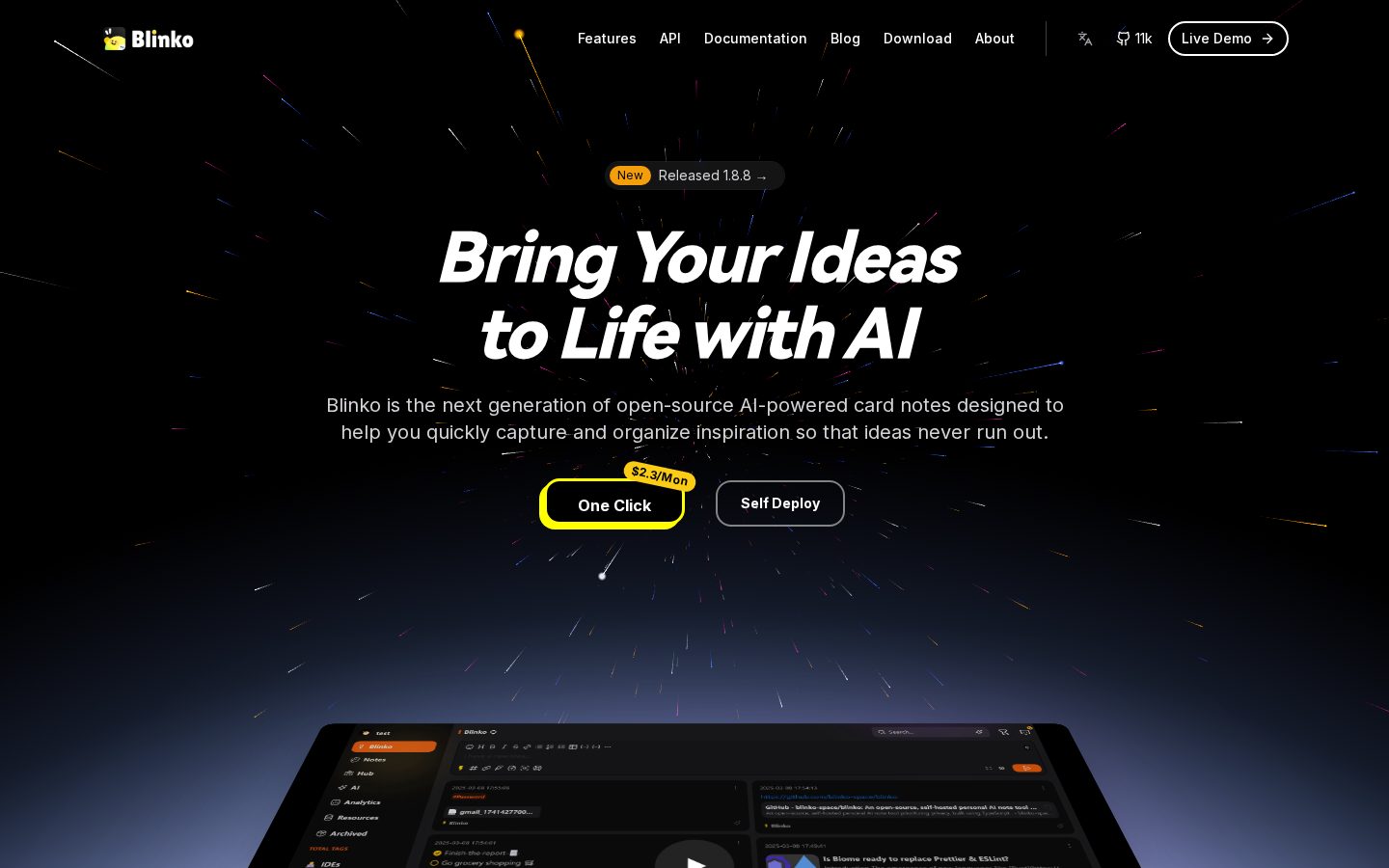 Blinko Homepage