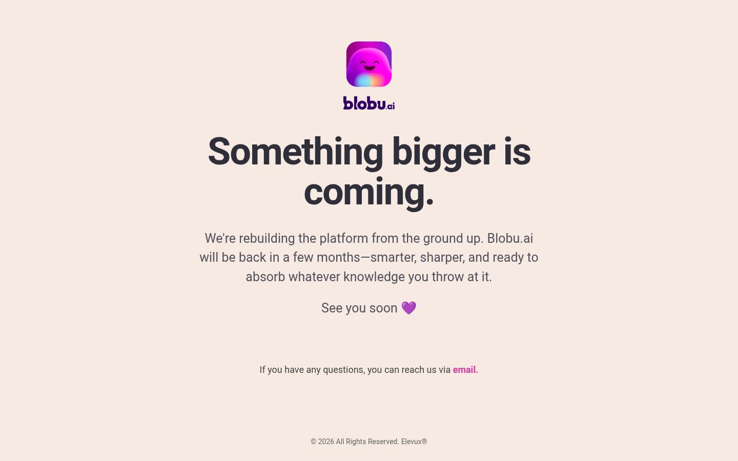 Blobu.ai Homepage