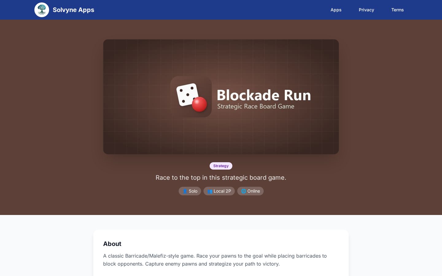 Blockade Run Homepage