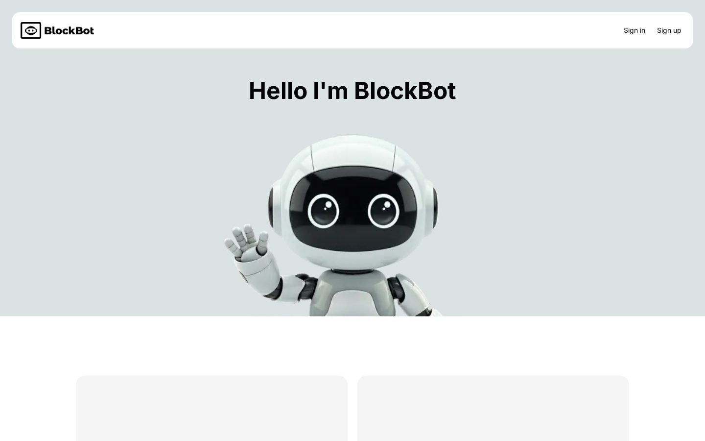 BlockBot Homepage