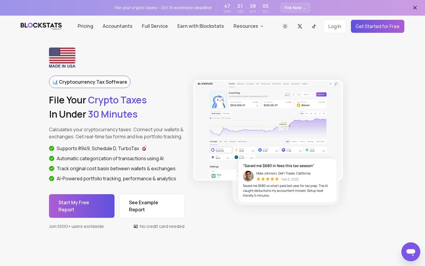 Blockstats Homepage