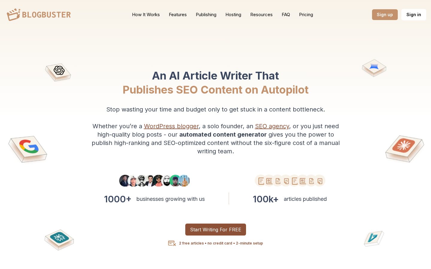 Blogbuster Homepage