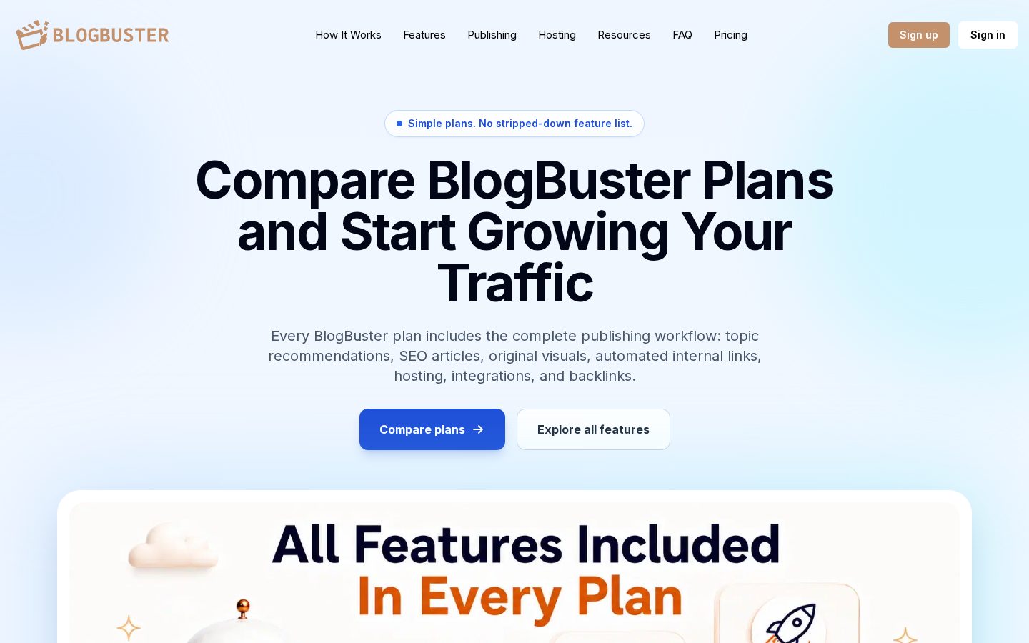 Blogbuster Pricing