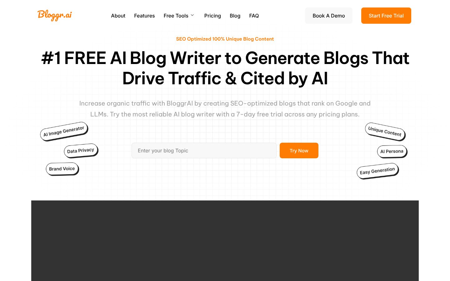 BloggrAI Homepage