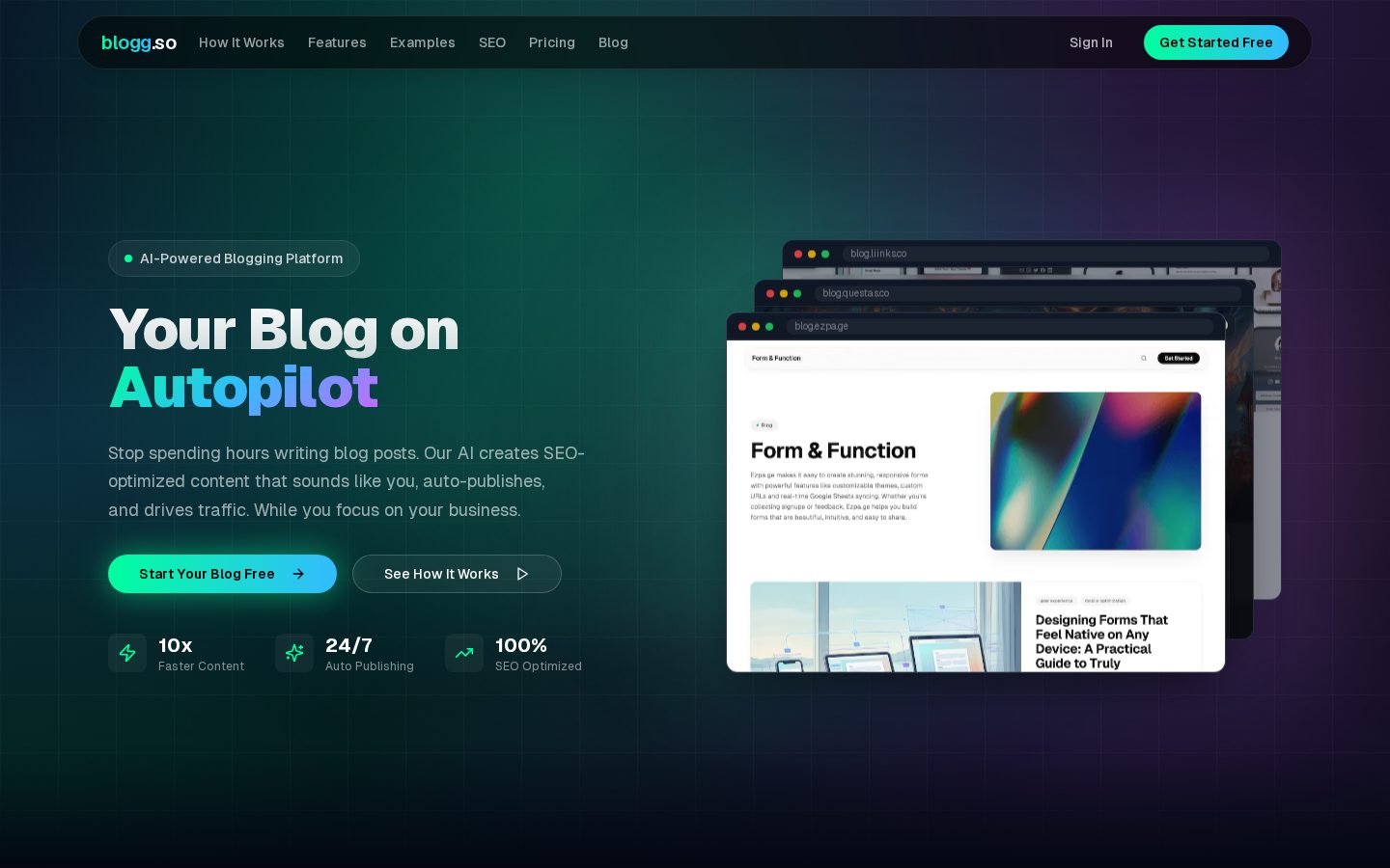 Blogg.so 2.0 Homepage
