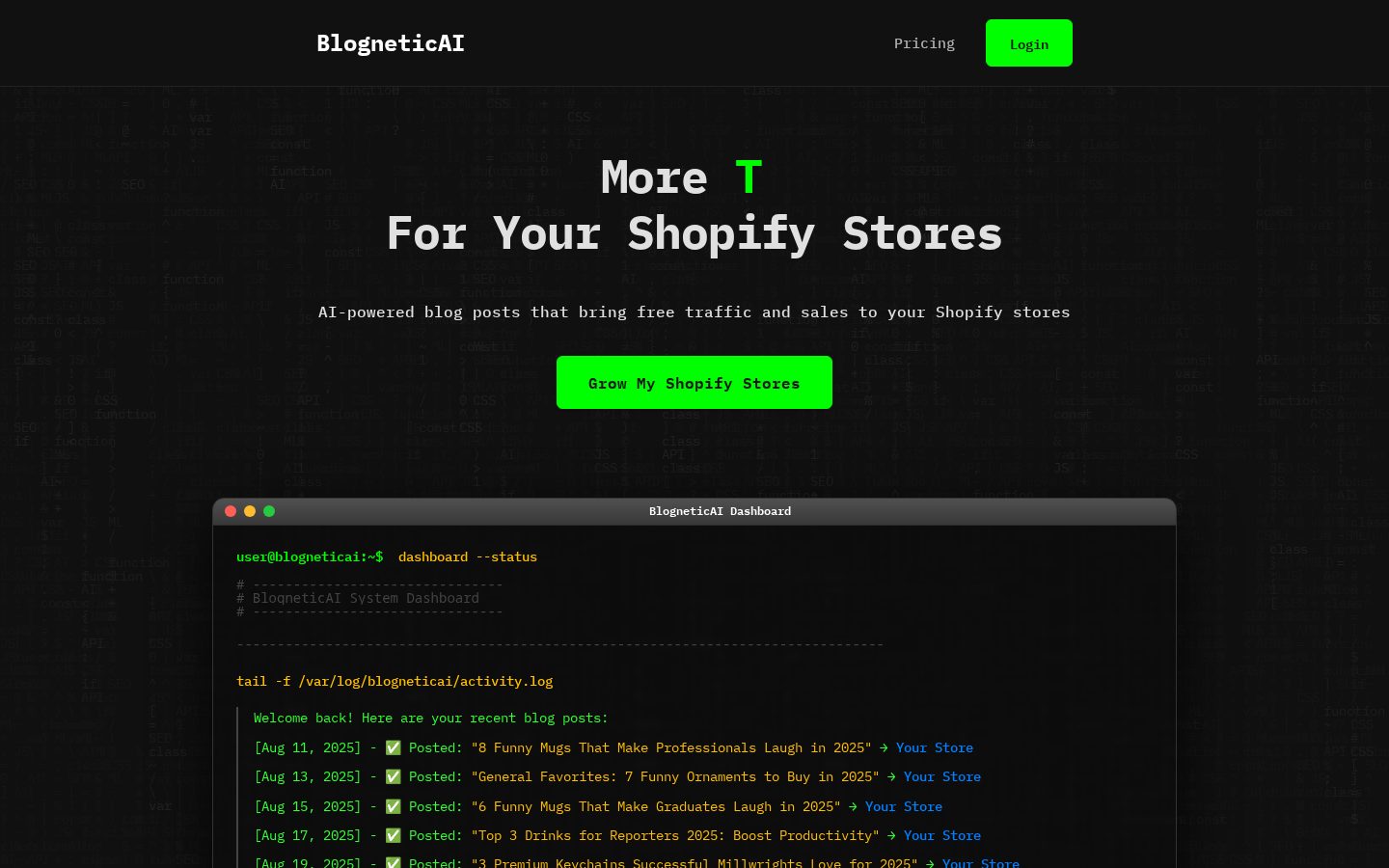 BlogneticAI Homepage