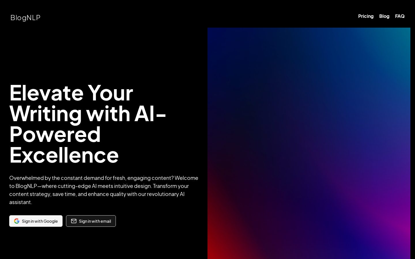 BlogNLP Homepage
