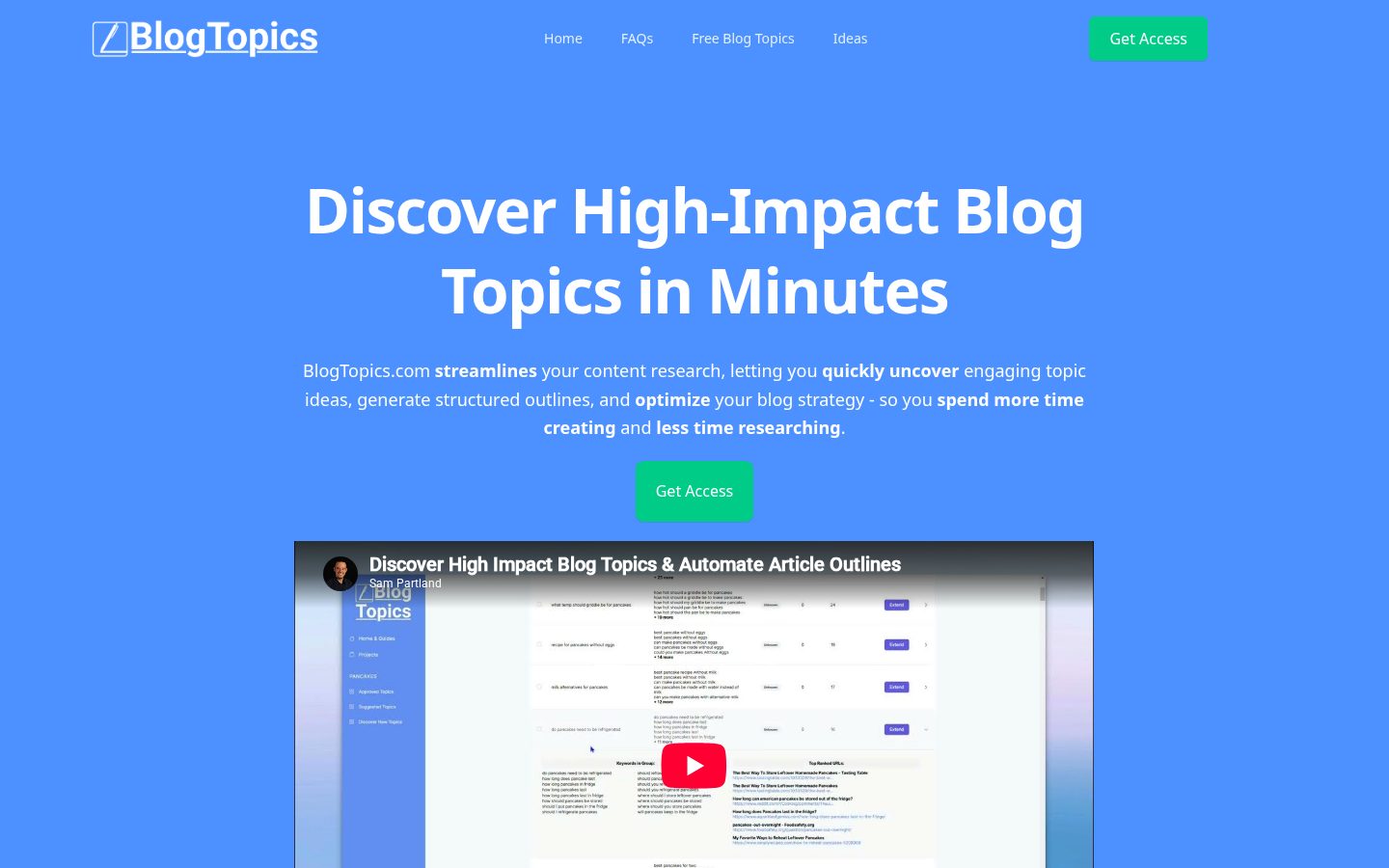BlogTopics Homepage