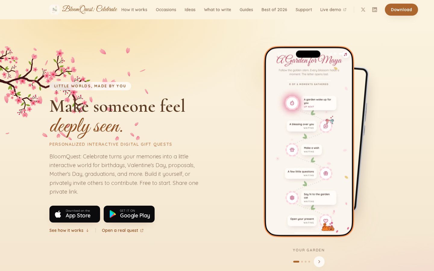 BloomQuest Homepage
