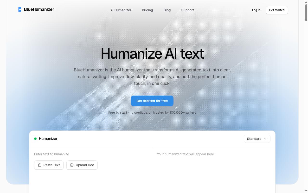 BlueHumanizer Homepage