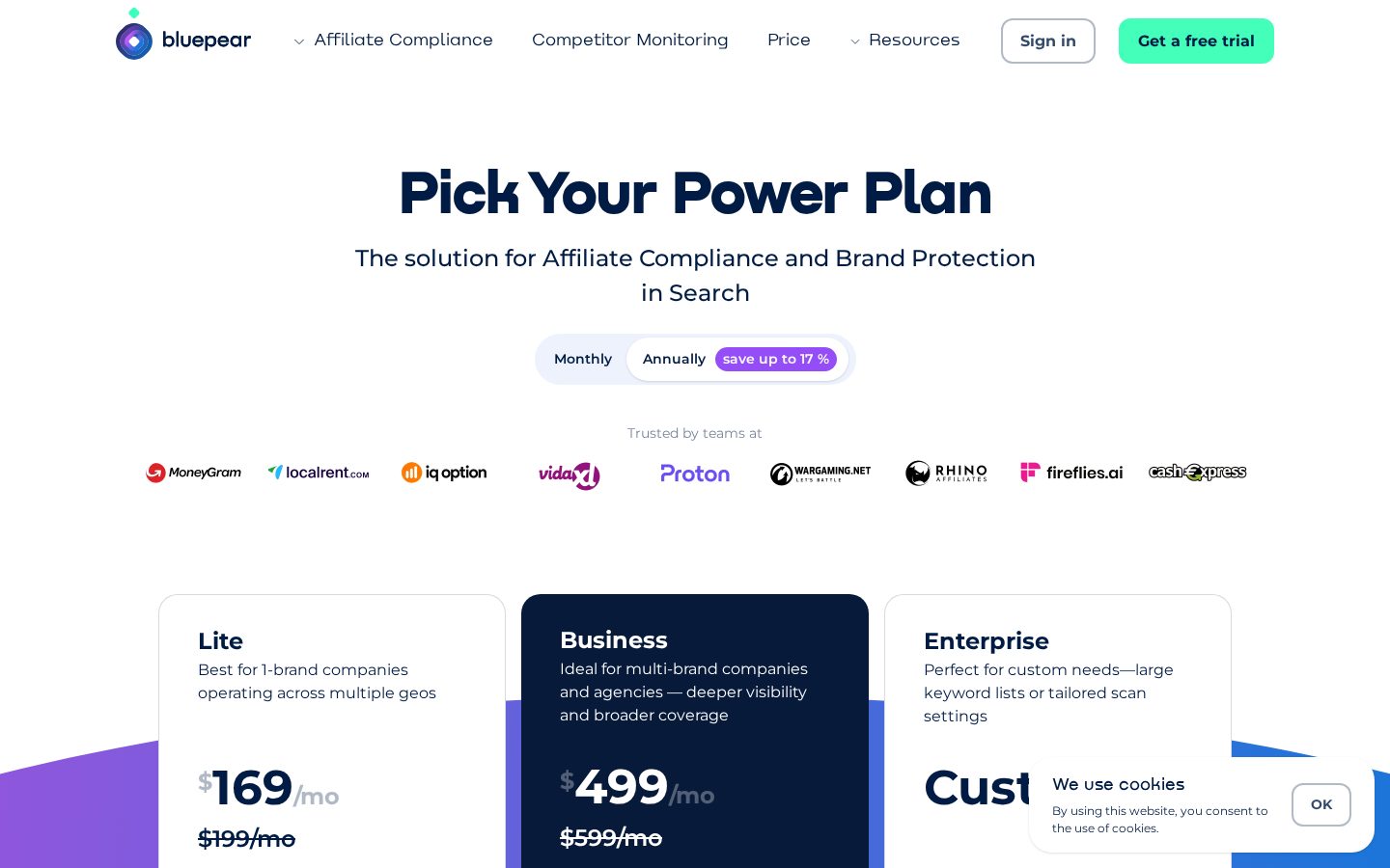 Bluepear Pricing