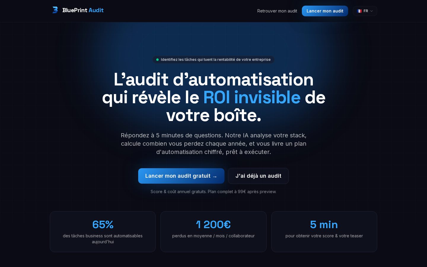 BluePrint Audit Homepage
