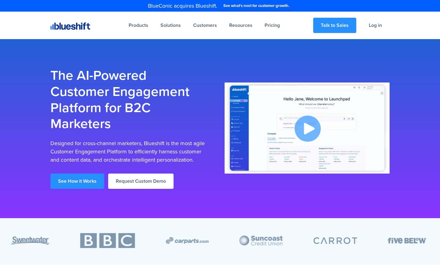 Blueshift Homepage
