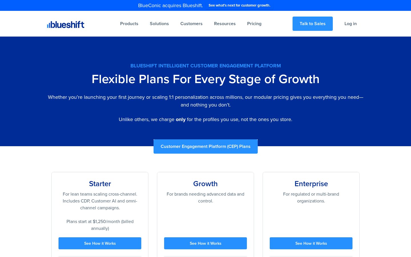 Blueshift Pricing