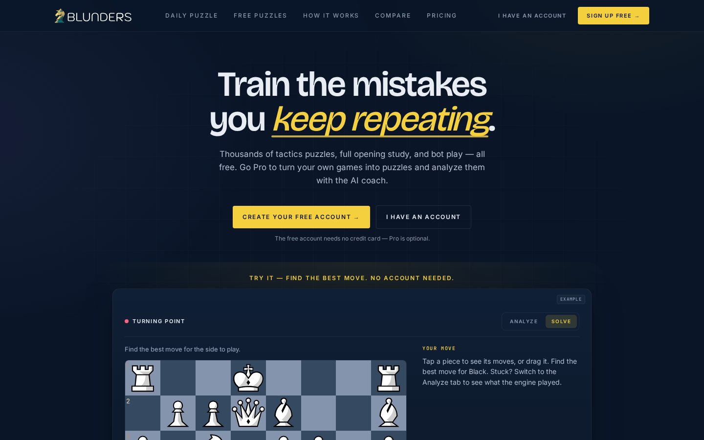 blunders.ai Homepage