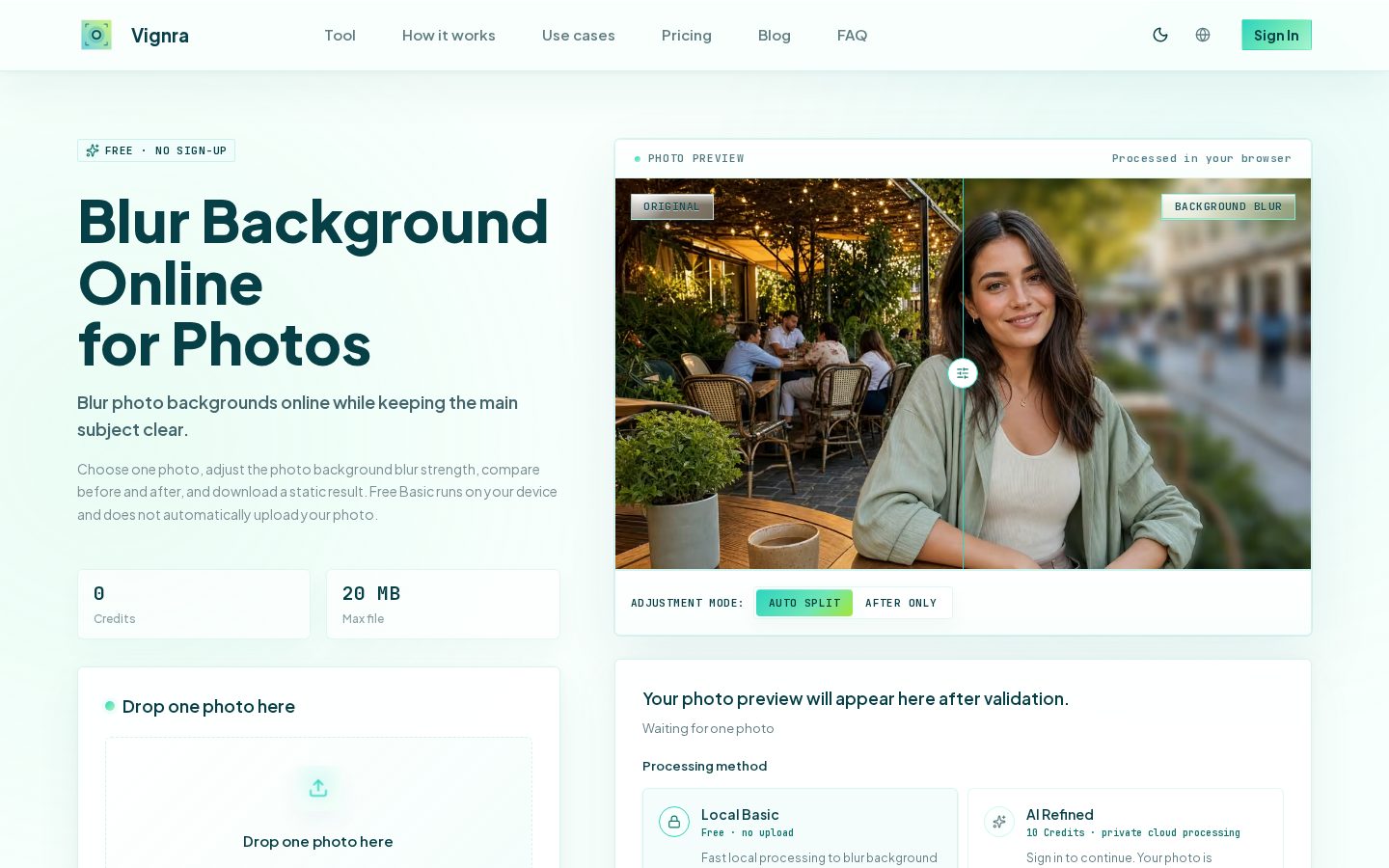 Blur Background Homepage