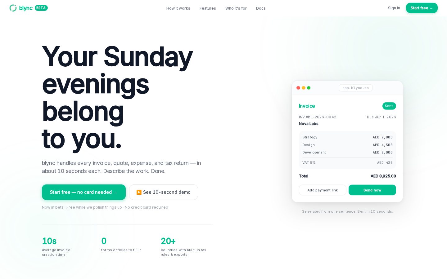 Blync Homepage