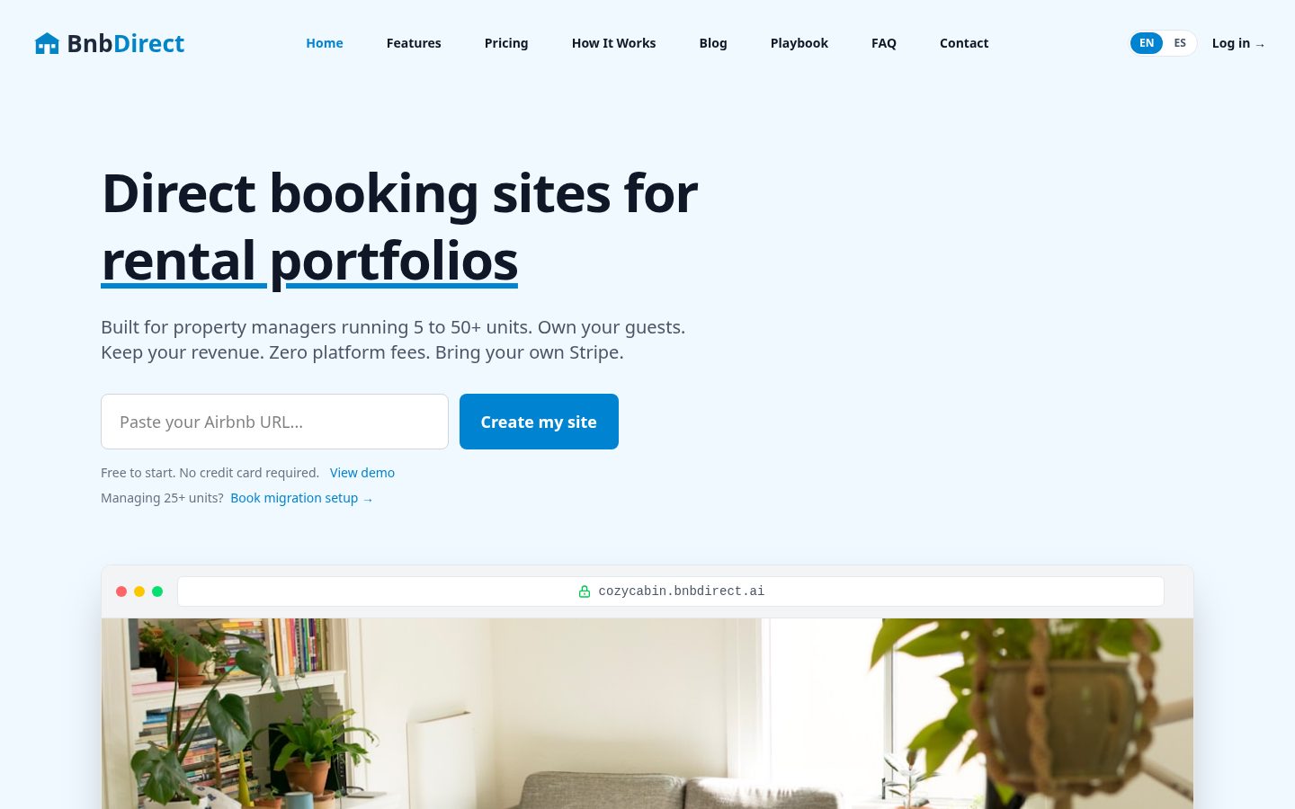 BnbDirect Homepage