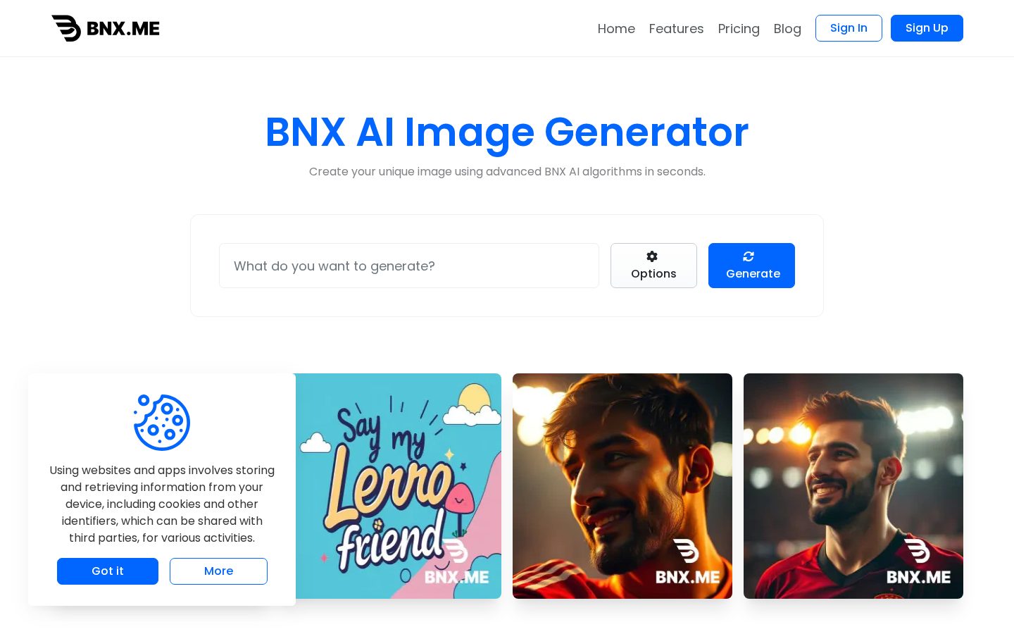 BNX AI Homepage