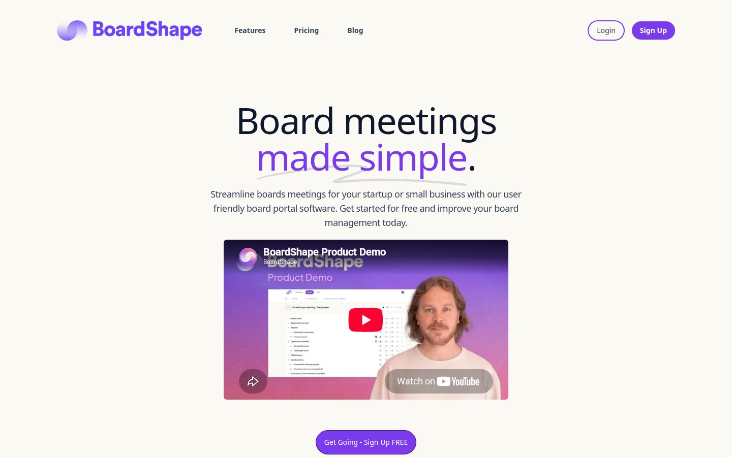 BoardShape Homepage