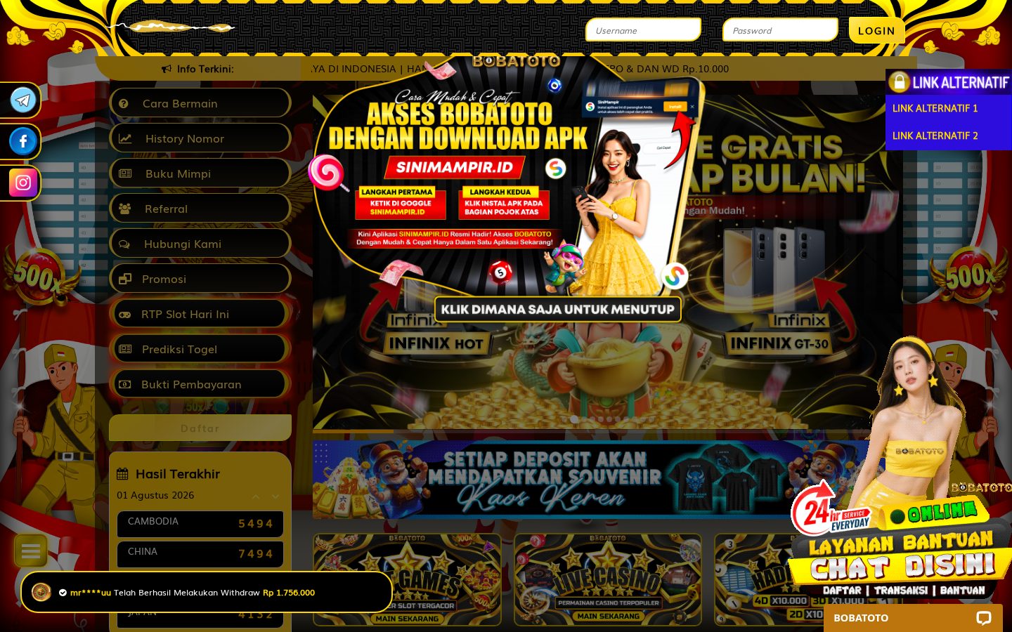 BOBATOTO Homepage