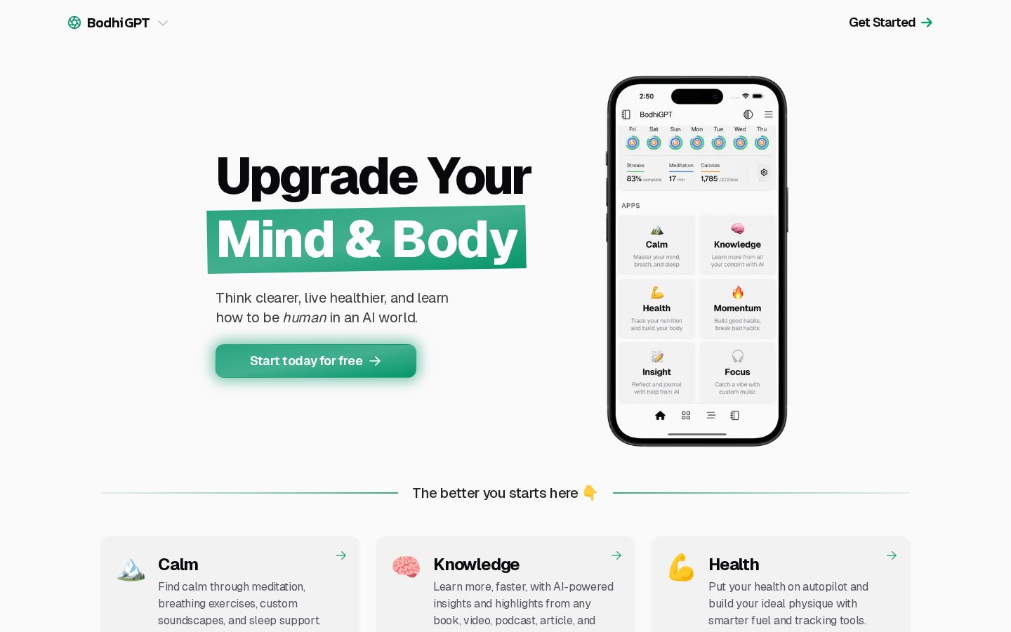 BodhiGPT Homepage