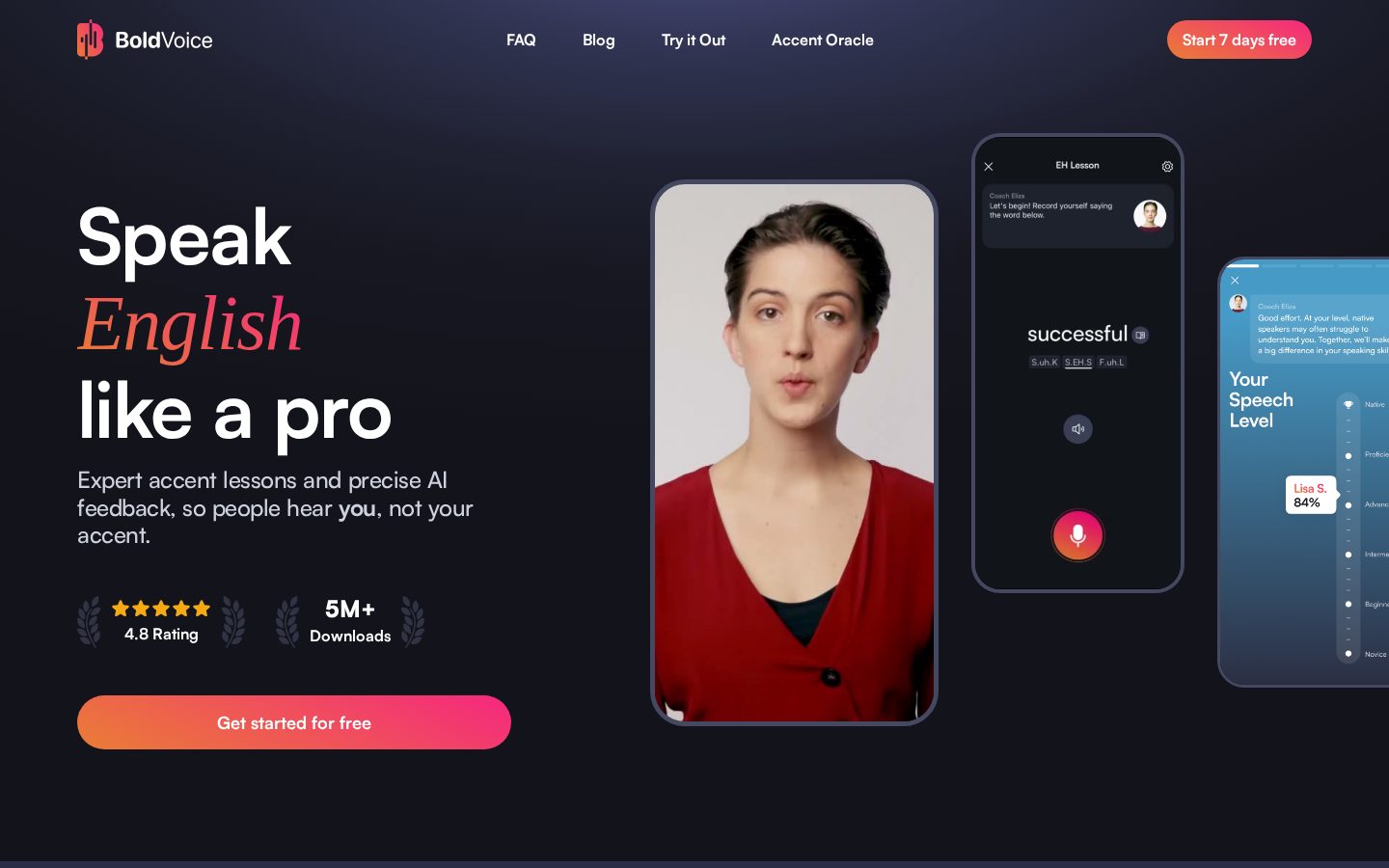 BoldVoice Homepage