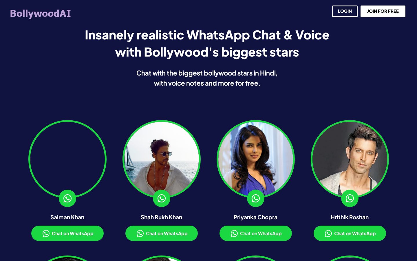 BollywoodAI Homepage