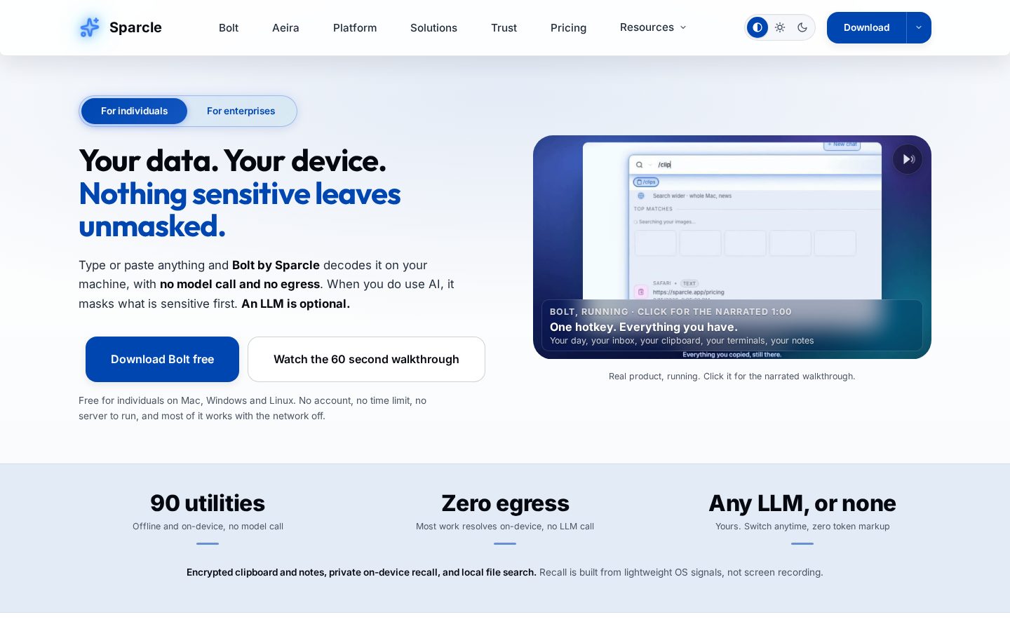 Bolt and Aeira from Sparcle Homepage
