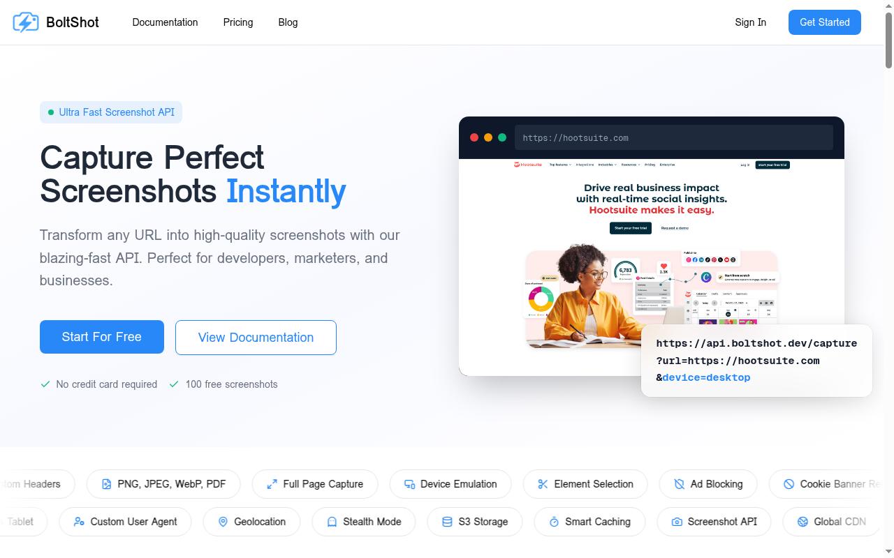 BoltShot Homepage
