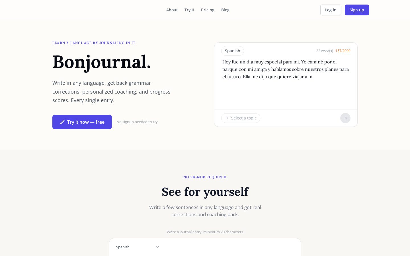 Bonjournal Homepage