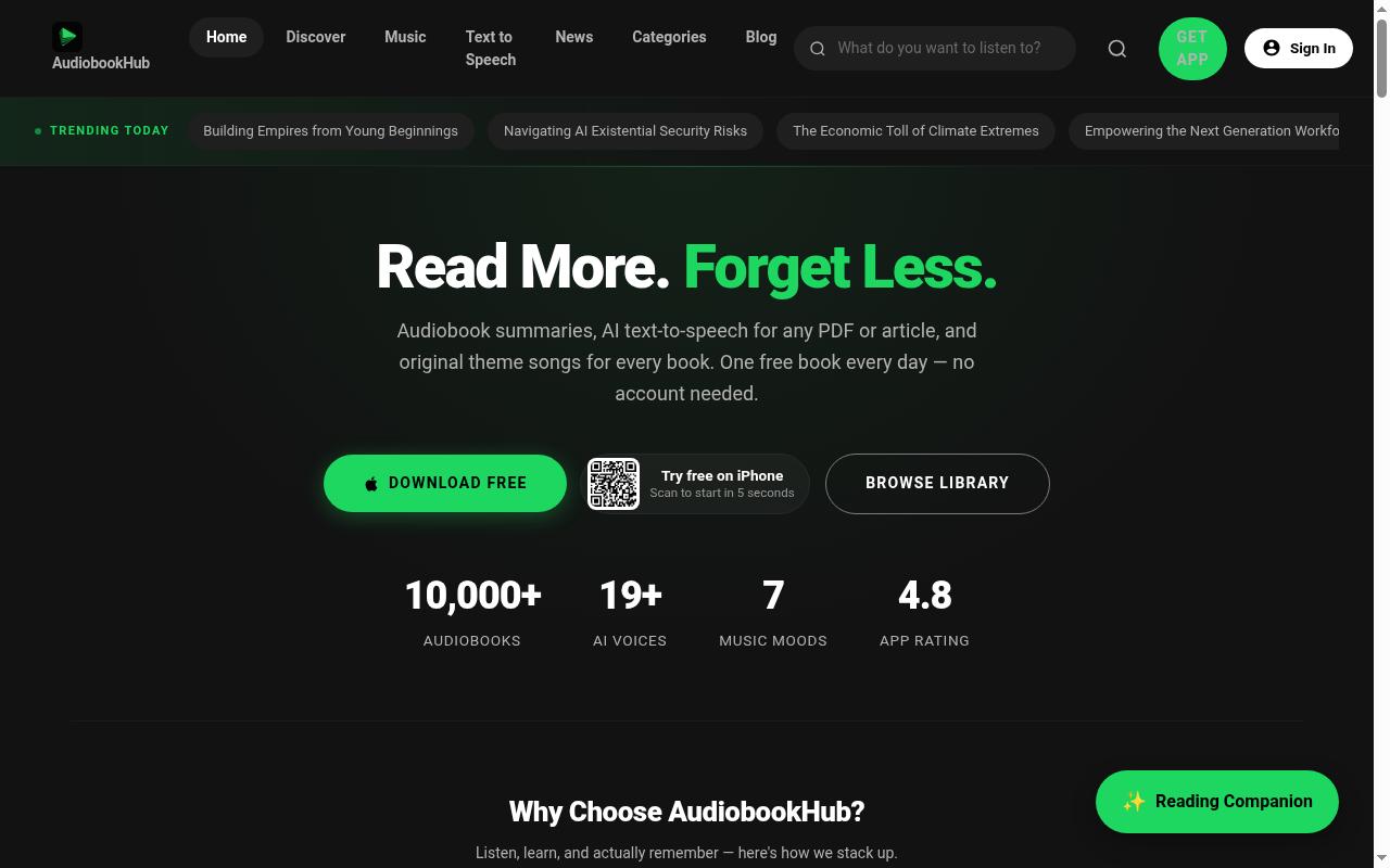 Book Summary Homepage