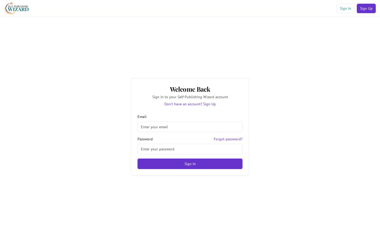 Book Wizard AI Homepage
